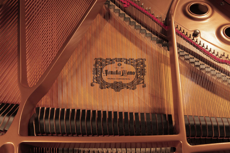 Yamaha decal on soundboard