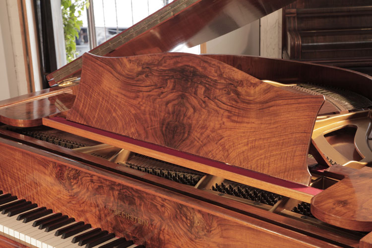 Bechstein  music desk in book-matched, figured walnut