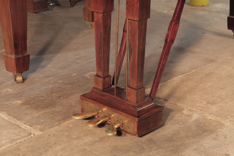 Steinway three-pedal piano lyre  with brass footplate 